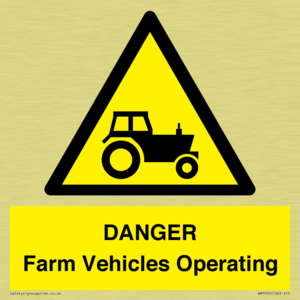 DANGER Farm Vehicles Operating